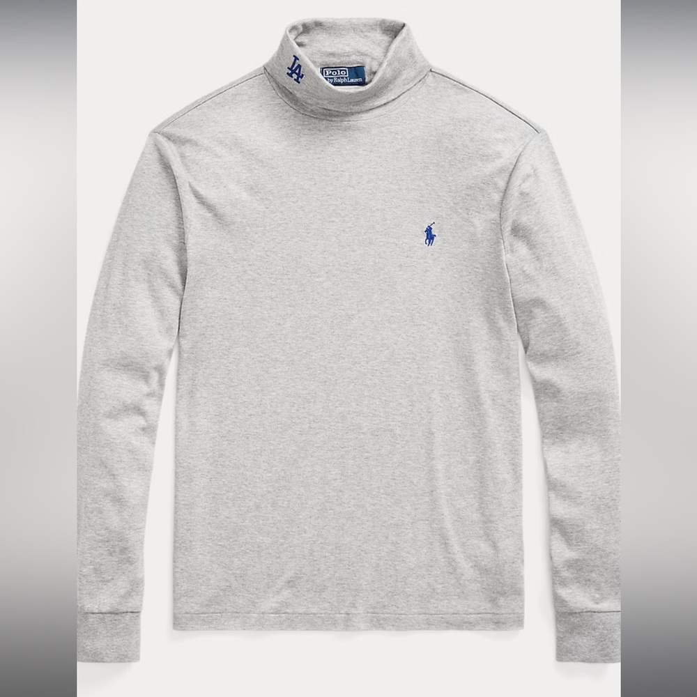 POLO RALPH LAUREN Men’s LA Dodgers MLB Grey Turtleneck Size 2XL NWOT